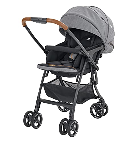 Image of Joie SMA Baggi 4WD Drift Stroller for Baby - Baby Pram and Stroller for 0-3 Years with 360 Swivel Wheels (Birth to 22 kg, Carbon), (41122)