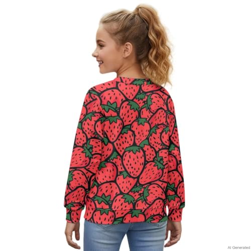Image of Girls Cardigans Sweater Long Sleeve Crew Neck Button Down Sweaters School Outerwear for Kids Fall Winter Tops