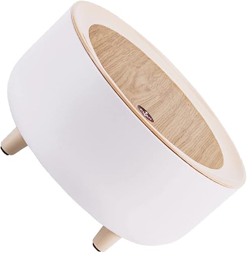 Miniatura 3 de PHILISENMALL Round Shape Hair Tie Container Box with Lid Portable Large Capacity Small Items Storage Containers Modern Style Space-saving Plastic