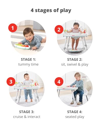 Image of Skip Hop Baby Activity Center: Interactive Play Center with 3-Stage Grow-with-Me Functionality, 4mo+, Silver Lining Cloud