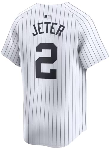 Youth Derek Jeter New York Yankees Home Replica Jersey (US, Alpha, Large, Regular, White)