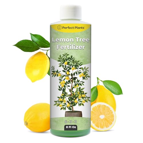 Liquid Lemon Tree Fertilizer by Perfect Plants | Citrus Plant Food for Fast Growth and Happy Live Lemon Trees | 6-3-3 Formula Rich in Nitrogen and Other micronutrients (8oz)