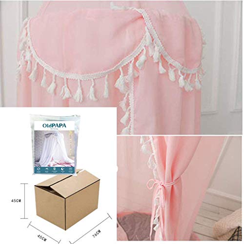image for OldPAPA Bed Canopy Round Dome, Chiffon Mosquito Net Indoor Outdoor Pla