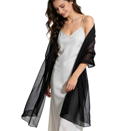2pcs Chiffon Shawl Wraps Evening Dresses Women Elegant Soft Wedding Scarf - image 3