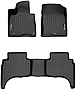 SMARTLINER All Weather Custom Fit Black 2 Row Floor Mat Liner Set Compatible with 2022-2023 Hyundai Santa Cruz