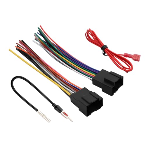 YYTQP Radio Wiring Harness Connector, Antenna Adapter Compatible with 2006-2013 GM GMC Sierra Chevy Impala Buick Cadillac, Stereo Wire Cable Connector Adaptor, CD Receiver Kit (4 PCS)