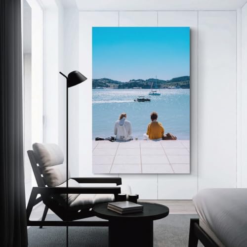 Tableau mer tranquille impression sur toile zen 50x75 cm