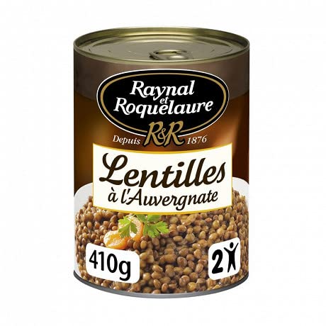 Raynal & Roquelaure - Lentejas cocidas a Auvernia 410G - Lote de 5