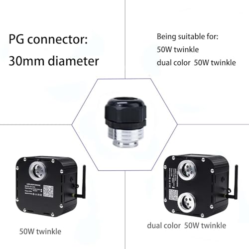 Image of AZIMOM 30mm PG Connector for High Brightness 32W Twinkle 50W Twinkle Fiber Light Engine Box Source