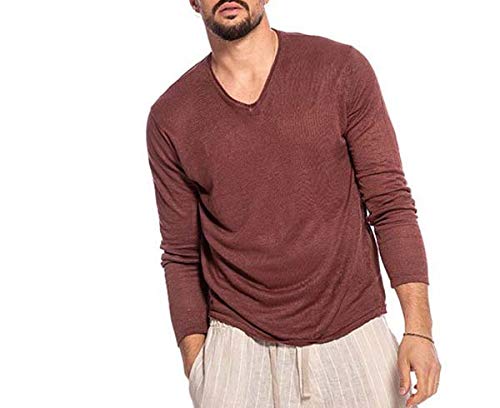 x8jdieu3 OtoñO E Invierno, Color SóLido, Cuello Redondo, Manga Larga, Camisa De Fondo, para Hombre, Ajustado, De Talla Grande