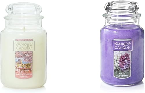 Yankee Candle Velas en tarro grande Sakura Blossom Festival y Lilac Blossoms