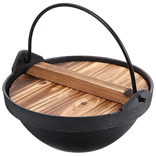 Marmite à soupe en fer filetée à poignée ergonomique pour cuisson homogène