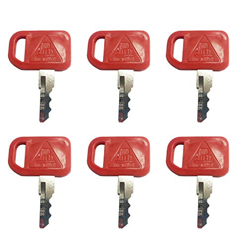 Congparts 6Pcs Ignition Key T209428 KV13427 Compatible with John Deere Skid Steer 240 250 260 270 280 313 315 317 318D 320 320D 325 326D 328 328D 332 332D CT315 319D CT322 323D 329D CT332