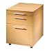 Produktbild Hammerbacher Rollcontainer Basic, mit Hängeregister, 2 Schübe + 1 Utensilienenauszug, Korpus: Buche / Front: Buche, mit Relinggriff