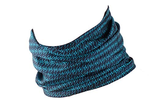 Hilltop Paño multifuncional/Fular de tubo para mujer y hombre/con bordes cosidos, M.Tuch:Blaue Häkchen