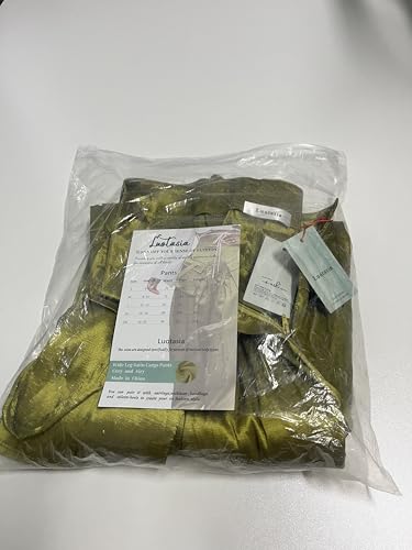 Womens Casual Baggy Cargo Pants with Pockets Straight Wide Leg Satin Trousers Streetwear Sweatpants3