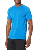 Amazon Brand - Peak Velocity Men's VXE Short Sleeve Quick-Dry Athletic-Fit Crew T-Shirt, Electric...