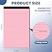 Ciphyfee 6pcs Small Note Pads, Pink Notepads 5x8 College Ruled Notebook, Writing Pads 5 x 8, Legal Pads, Pad Paper Perforate Notebooks for Work, Message, School, Office Supplies,30 Sheets/Pack