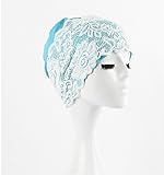 Simple And Elegance Length PU Waterproof Lace Water Swimming Bathing Blue Cap for long hair Women Adult