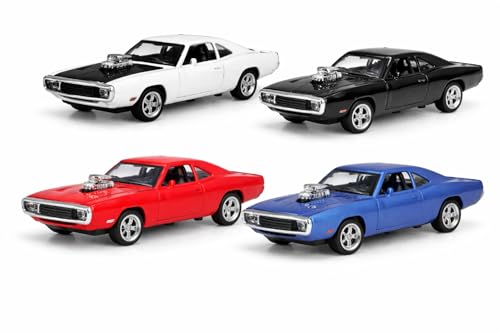 Image of 1:64 Scale Diecast Metal Muscle Car | Alloy Body Mini Collectible Cars with Smooth Wheels | Realistic Display Model & Racing Toy for Kids, Adults & Collectors (Muscle Car 1:64 Scale - Blue)