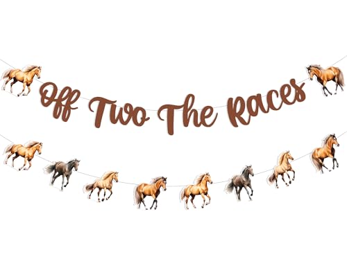 Déco anniversaire 2 ans cheval Off Two the Races guirlande cowboy