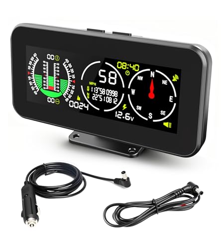 M60 Car Inclinometer for Off-Road SUV Vehicles, MPH KMH GPS