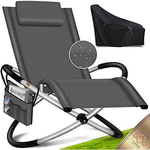 Kesser Tumbona Ergonómica de Jardín con Almohada Extraíble y Resistente a la Intemperie Cover