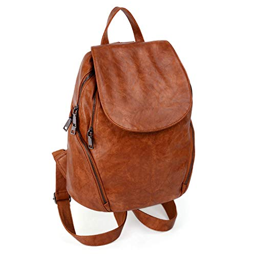 POIUY Las Mujeres Mochila Brown Mixta