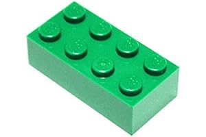 LEGO Green Bricks Bulk: 50-Piece 2x4 Dark Green Bricks for Building and Creating