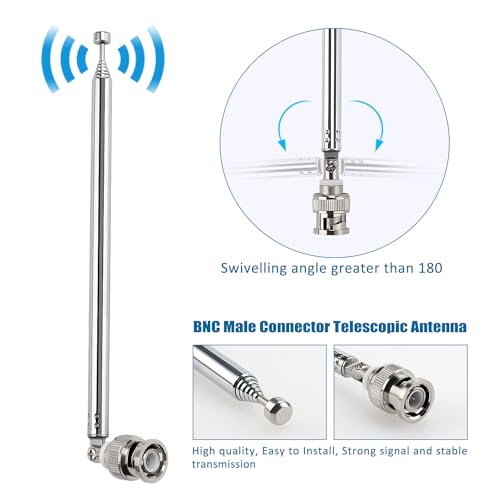 VooGenzek 2 PCS 75cm 7 Section Replacement Telescopic Aerial Antenna, DAB FM Antenna Replacement, Portable Radio Antenna - Image 3
