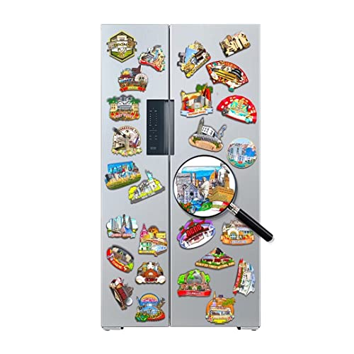 Imán de refrigerador de madera decorativo rectangular miniatura 4