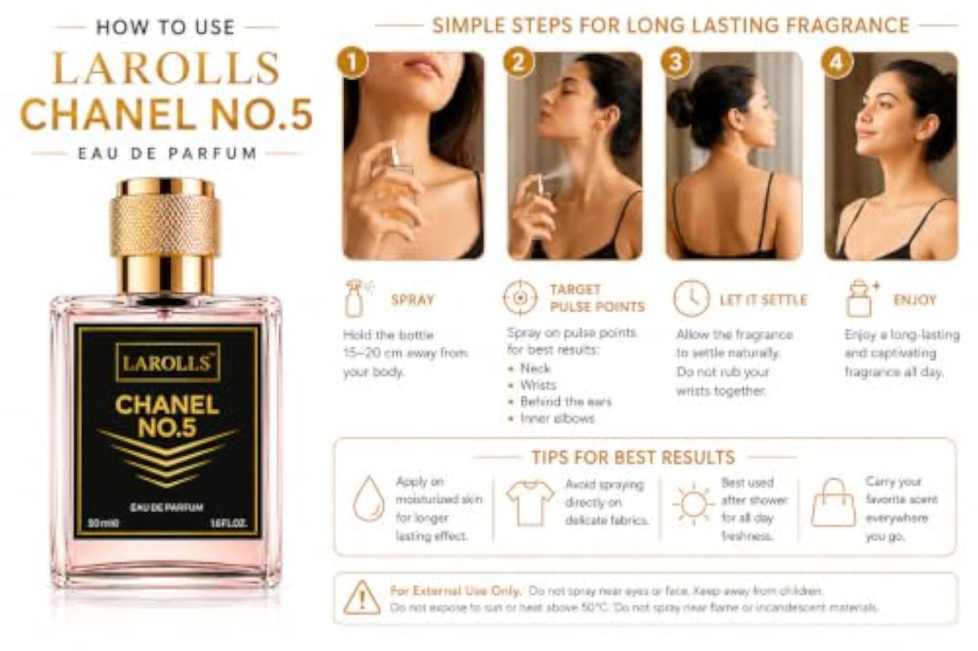 NO.5 Intense Eau De Parfum for Women, Long Lasting Luxury Fragrance