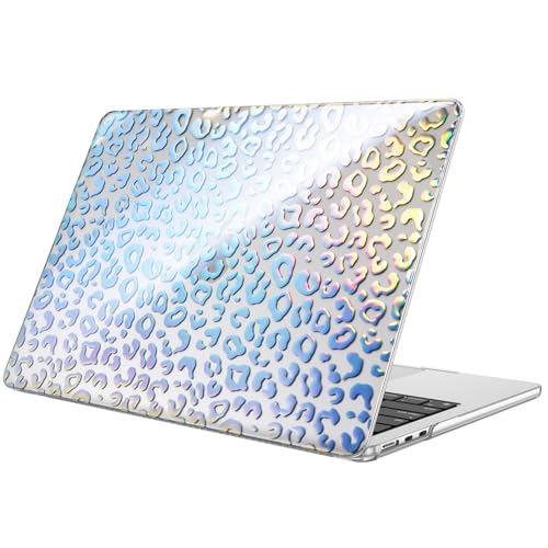 Image of Fintie Case for MacBook Air 13.6 A3449 /A3240 /A3113 /A2681, Leopard | 2022-2026, M2 /M3 /M4 /M5, Snap-On Shell Cover, Full Port Access, Easy On /Off, Lightweight