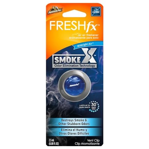 Armor All Fresh FX Smoke X Car Odor Eliminator , Car Air Freshener, Midnight Air Scent, 0.08 Fl Oz, 1 Count (Pack of 1)