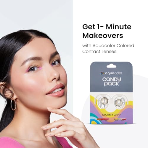 Image of Aquacolor Stormy Gray Candy Pack Zero Power Colored Lenses (2 Lens /Box)