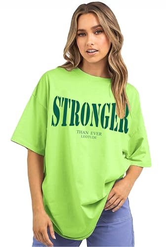 Image of LEOTUDE Women's Cotton Regular Fit Half Sleeve Oversized Tshirt, Round Neck Longline Drop Shoulder | ful Printed Combo T-Shirt (Pack Of 3)