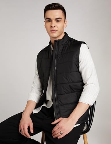 Image of Mia Fashion Men's Lightweight Quilted Sleeveless Bomber -Puffer- Zipper Stand Collar Jacket