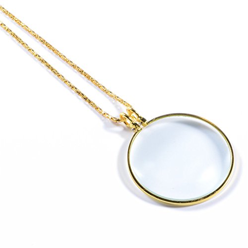 PROW® d'oro 1-3 / 4 pollici Ottico 8X Collana del pendente lente d'ingrandimento Lente d'ingrandimento Loupe Per la lettura di stampa fine, zoom, aumentare visione e ispezione dei gioielli