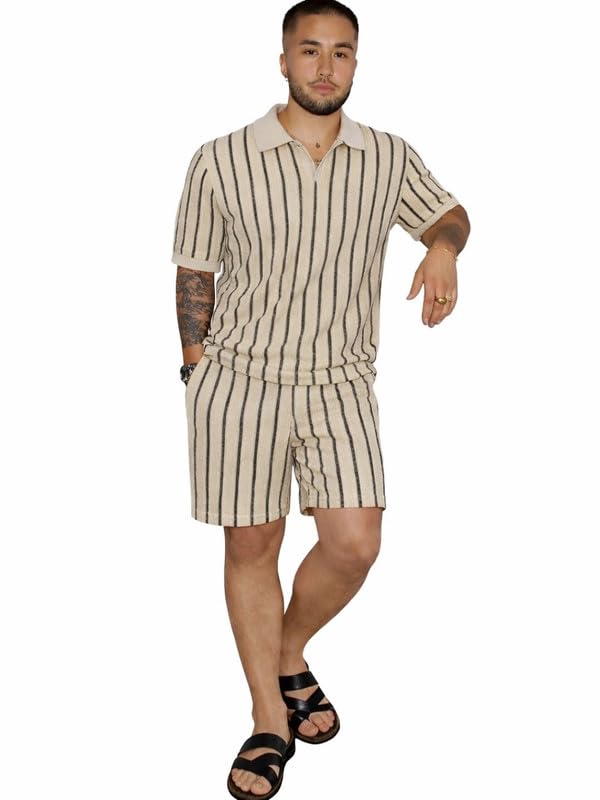 armisto 507 Striped Riviera Camel Resort 2-piece Set - S-picture-31