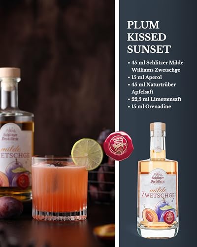 Schlitzer Milde Zwetschge Obstbrand Spirituose - Der sanfte und fruchtige Genuss (1x 0,5l)