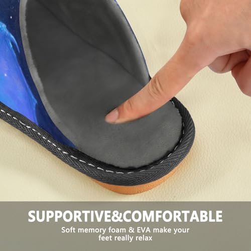 Slippers for Women Dragon Flying under Umbrella Soft Fuzzy Women's Slippers Indoor and Outdoor Shoes4