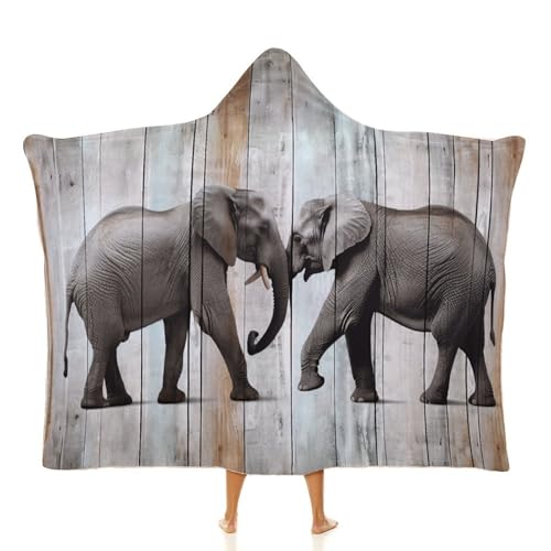 Couverture à capuche portable éléphant pour le bureau et salon