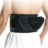 HUANGRUIHUA Soporte Posterior Lumbar La Ayuda Trasera For Mujer For Hombre Apoya La Ayuda Trasera Ajustable con El Cojín Lumbar Faja Lumbar Protección(Black-b,XL)