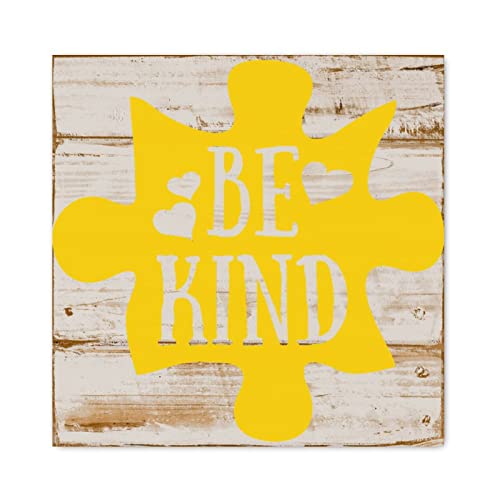 Plaque en bois Be Kind autisme déco murale chambre