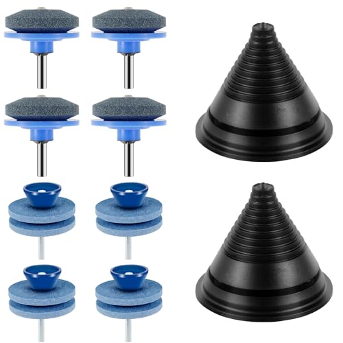 FALESOUL 8Pack Lawnmower Dull Blade Sharpener, Lawn Mower Blade Sharpener for Power Hand Drill, Universal Lawn Mower Sharpener Tool, Lawn Mower Blade Sharpener Tool For Any Power Hand Drill