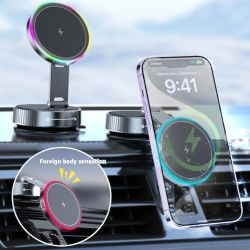 Cargador inalámbrico de 15W para salpicadero con rotación universal 3