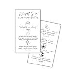 Whipped Soap Care Instruction Cards 50pk 2x3.5” How To Use Store DIY Soap Making Kit Package Inserts Business Cards Handmade
