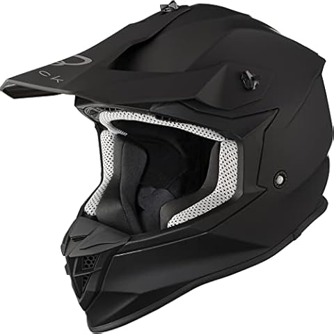 Black Gravel Solid Motocross Helmet in Matt Black Cover