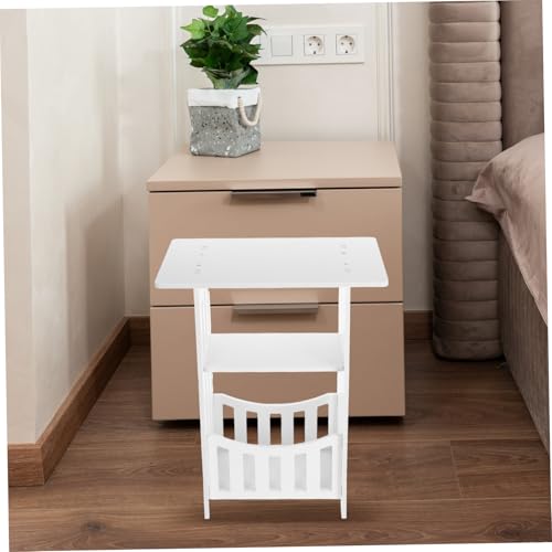 Mesa pequeña de PVC-madera Alipis para organizar espacios pequeños 7
