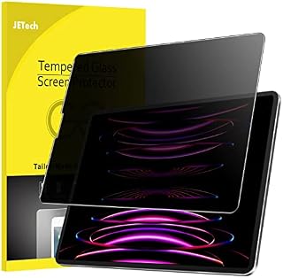 JETech Privacy Screen Protector for iPad Pro 12.9-Inch (6th/5th/4th/3rd Generation, 2022/2021/2020/2018), Anti-Spy Tempered Glass Film, 1 Pack